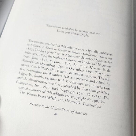 EASTON PRESS 1981 "THE ADVENTURES OF SHERLOCK HOLMES" BY A. CONAN DOYLE Leather - Picture 9 of 11